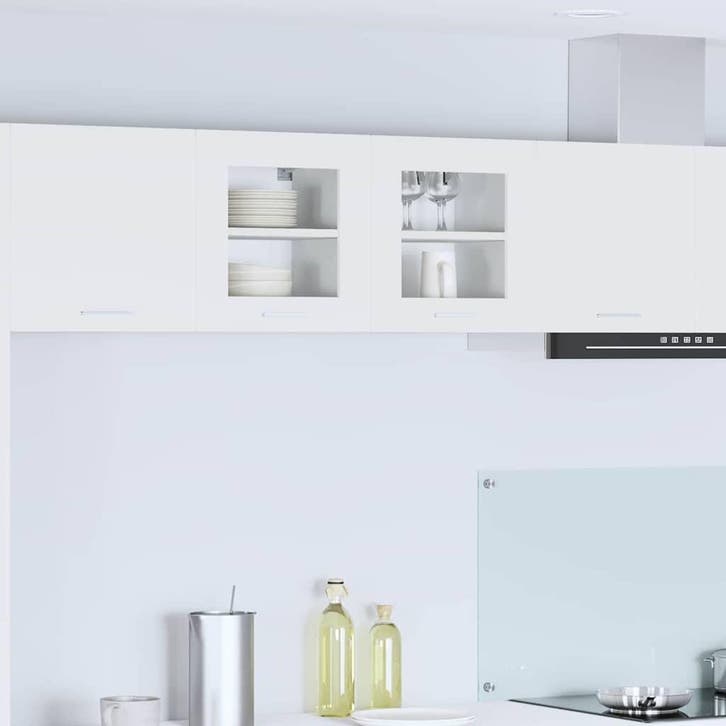 vidaXL Hangkast 2 st Wit Bewerkt hout, Maison & Meubles, Armoires | Autre, Envoi