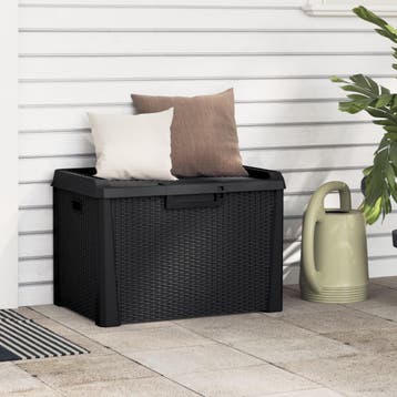 vidaXL Tuinbox 125 L polypropeen antracietkleurig, Tuin en Terras, Verzenden, Nieuw
