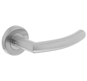 Intersteel deurkruk Half rond/hoek 90°op rozet 500 serie RVS, Ophalen of Verzenden, Nieuw