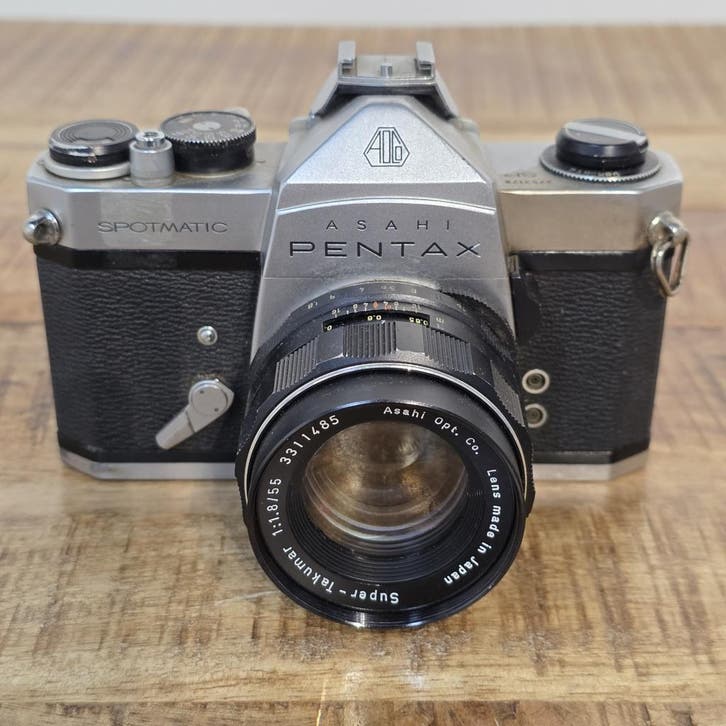 Asahi Pentax Spotmatic + 55mm 1.8 nr. 2378, TV, Hi-fi & Vidéo, Appareils photo analogiques, Enlèvement ou Envoi