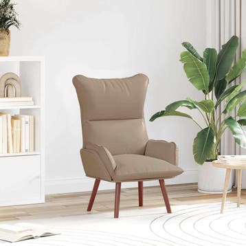 vidaXL Fauteuil Cappuccino 69 x 74 x 93 cm Kunstleer, Verzenden