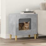 vidaXL Kattenhuis Beton 51 x 30 x 52 cm Bewerkt hout, Verzenden, Nieuw