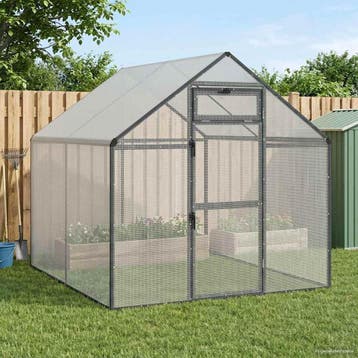 vidaXL Vogelkooi Antracietkleurig 181,5 x 221 x 173,5 cm, Dieren en Toebehoren, Verzenden, Nieuw