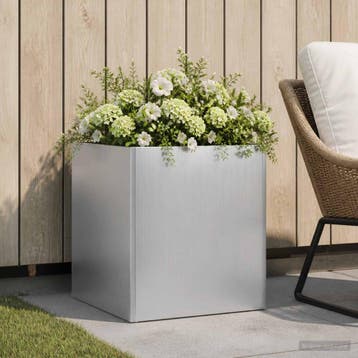 vidaXL Plantenbak zilver 35 x 35 x 35 cm Gegalvaniseerd, Verzenden