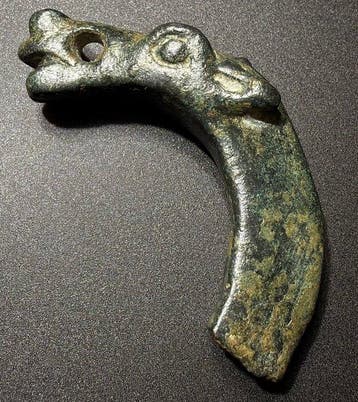 Romain antique Bronze Pendentif Tête de Cheval, Symbole de, Antiquités & Art