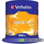 Verbatim DVD-R 16X 100st. Cakebox, Computers en Software, Verzenden, Nieuw