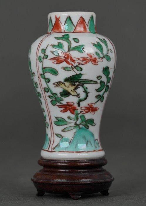 Vaas - Porselein - China - Kangxi (1662-1722) - Gele Vogels, Antiek en Kunst, Antiek | Overige Antiek