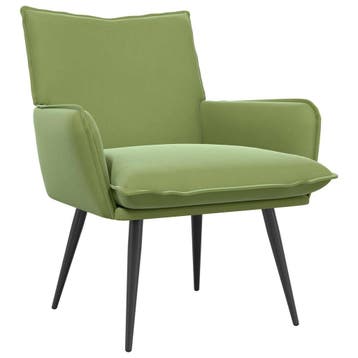 vidaXL Fauteuil Lichtgroen fluweel, Verzenden, Nieuw