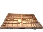 Vitrinekast - Printers tra - Hout - 83x 53 cm, Antiek en Kunst