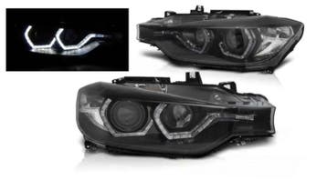 Angel Eyes Xenon koplampen Black geschikt voor BMW F30 F31, Verzenden
