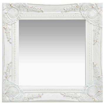vidaXL Wandspiegel barok stijl 40x40 cm wit, Huis en Inrichting, Verzenden, Nieuw