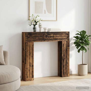 vidaXL Haardombouw Oud hout 102 x 18 x 100,5 cm Bewerkt hout, Verzenden, Nieuw