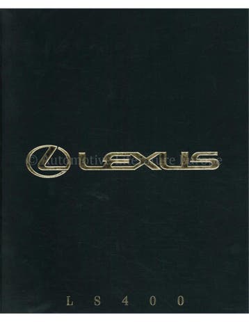 1992 LEXUS LS400 BROCHURE NEDERLANDS, Nieuw
