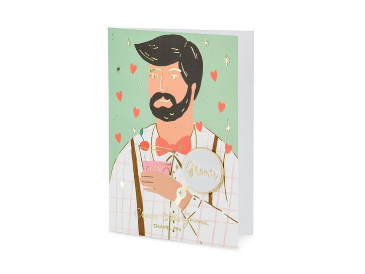 Wenskaart Groom 15cm, Hobby en Vrije tijd, Feestartikelen, Nieuw, Verzenden