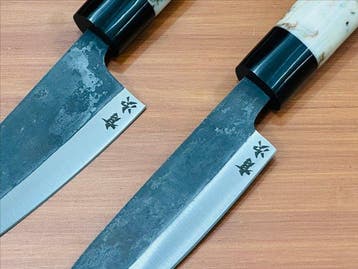 Keukenmes - Santoku & Bunka - Handgemaakt uit Japans staal: