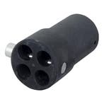 WENTEX® 4-weg vervangende Connector Ø50,8 mm - zwart, Verzenden