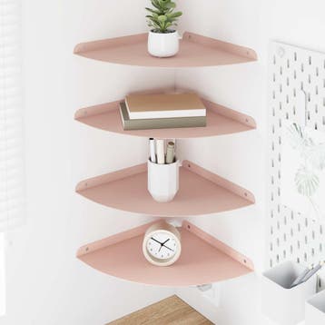 vidaXL Hoek Plank 4 st Roze 30 x 30 x 2 cm, Verzenden