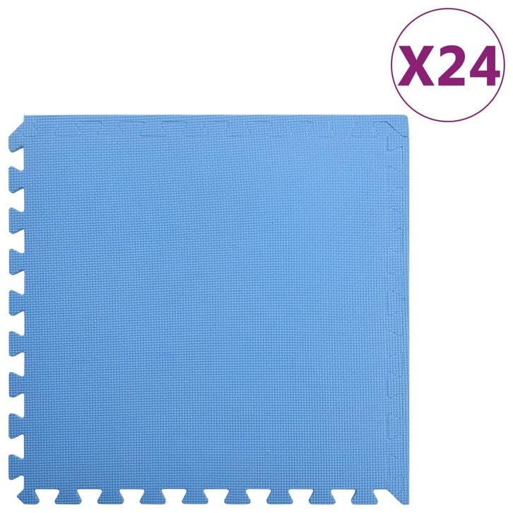 vidaXL Vloermatten 24 st 8,64  EVA-schuim blauw, Sport en Fitness, Fitnessmaterialen, Nieuw, Verzenden