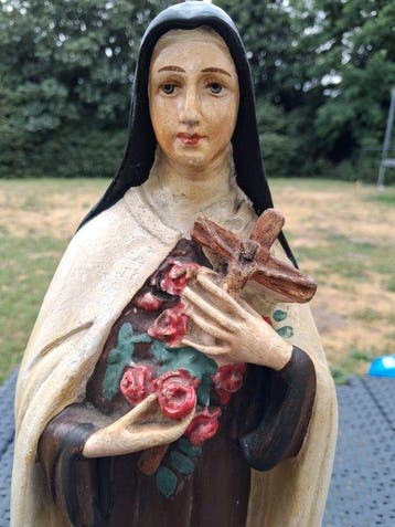 Beeld, Theresia van Lisieux - 43 cm - Gips