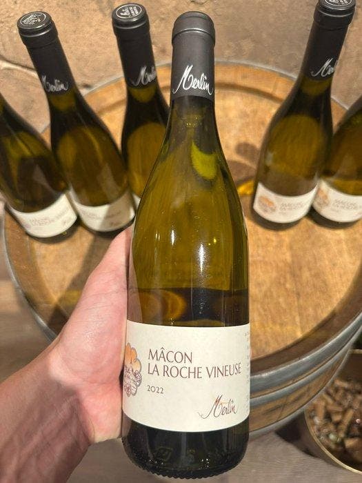 2022 Olivier Merlin - Macon La Roche Vineuse - 6 Bouteilles, Verzamelen, Wijnen