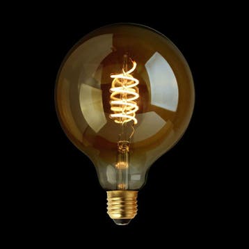 Filament LED Lamp Globe Curl Gold Ø95 mm E27 3.8W, Verzenden