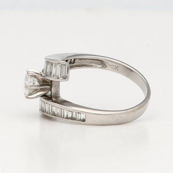 Bague - 18 carats Or blanc - Diamant
