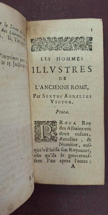 Sextus Aurelius Victor - Les hommes illustres de lancienne, Antiek en Kunst