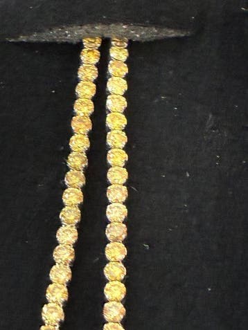 Collier - 14 carats Or blanc - 5.00ct. tw. Jaune mixte, Nieuw