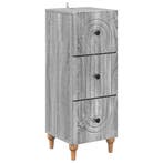 vidaXL Ladekast Grijs sonoma 33 x 34,5 x 90 cm Bewerkt hout, Verzenden