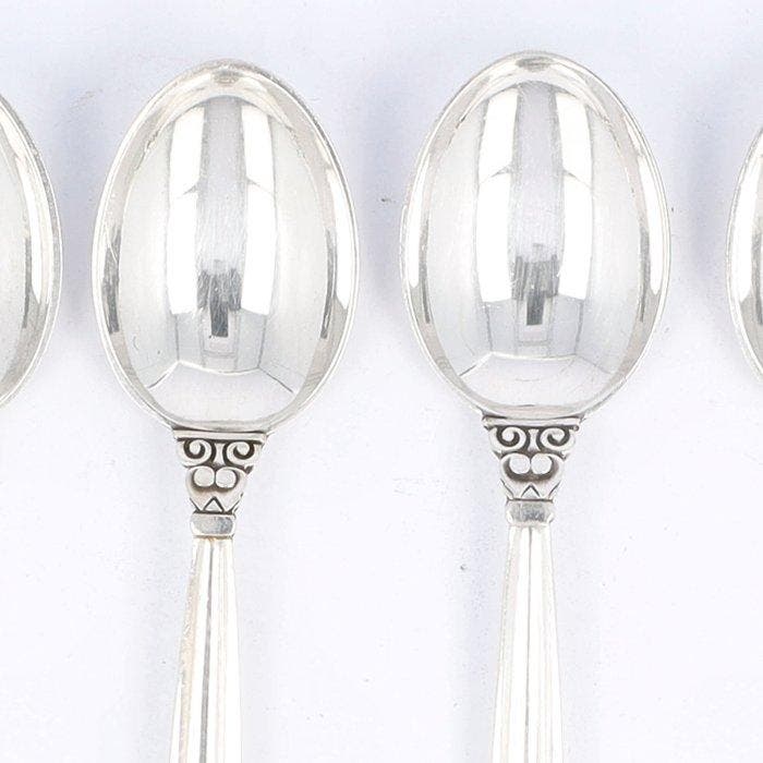 Georg Jensen - Georg Jensen - Model Acorn - Mokkalepel -, Antiek en Kunst, Antiek | Zilver en Goud