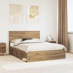 vidaXL Bedframe Ambachtelijk Eiken 150 x 200 cm Massief, Verzenden, Nieuw