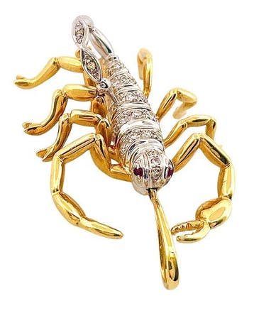 Bijou en applique - 18 carats Or jaune, Or blanc Diamant