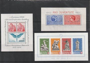 Zwitserland 1934/1962 - Alle blokuitgiften uit deze periode, Gestempeld