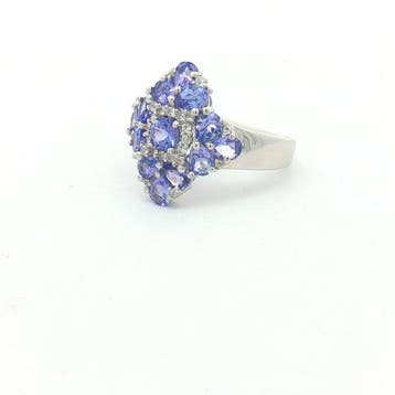 Sans prix de réserve - Bague Argent - 2.09ct. tw. Tanzanite