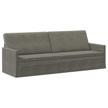 vidaXL 3-zits sofa Lichtgrijs 220 x 81 x 82 cm Corduroy stof, Verzenden