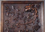 Snijwerk, paneel mythologisch wezen Griffioen - 54 cm -, Antiek en Kunst