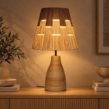 Lamp - Rattan, Bamboe - Coastal