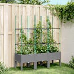 vidaXL Plantenbak met latwerk 120x40x142,5 cm polypropeen, Verzenden, Nieuw