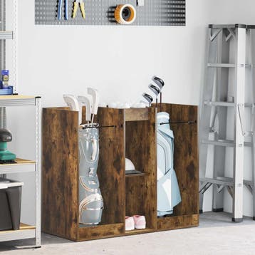 vidaXL Golfkast Effen Rook Eiken 102 x 45 x 85,5 cm, Sport en Fitness, Verzenden, Nieuw