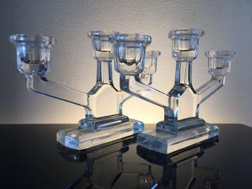 Val Saint Lambert - Chandelier - Rare modèle Broadway -
