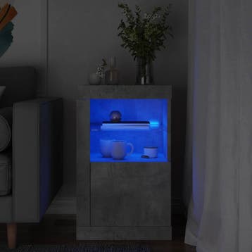 vidaXL Bijzetkast met LED-verlichting bewerkt hout, Verzenden