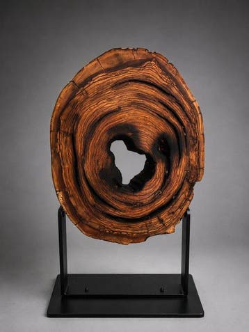 Natali Wood - Origen – Escultura en madera de olivo, Antiek en Kunst
