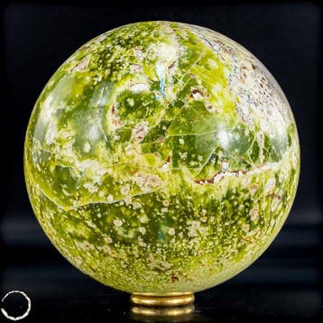Unieke groene opaalbol uit Madagaskar – Natuurlijke