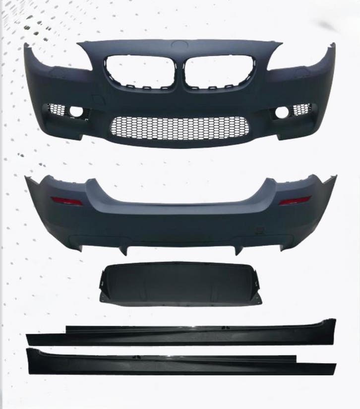 BMW F10 M5 Look Bodykit Set – 4 Uitlaat + Sideskirts, Auto-onderdelen, Carrosserie, Voor, Achter, Links, Rechts, Bumper, Nieuw