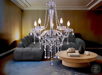 SLC Illumina - MG - Lampe à suspendre - Riga 6L - Cristal -