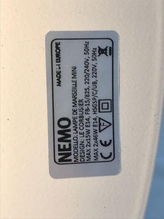 Le Corbusier - Lampe - Lampe de Marseille mini nero - Métal, Antiquités & Art, Antiquités | Éclairage