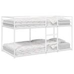 vidaXL Stapelbed zonder matras 90x190 cm staal wit, Verzenden, Nieuw