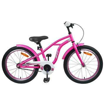 vidaXL Kinderfiets 22 Inch voor 7-12 jaar oud Donkerroze, Verzenden, Nieuw