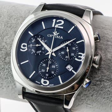 Optima - Swiss Made Chronograph Watch - OSC449-SL-9 - Sans, Nieuw