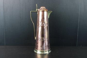 Carl Deffner - Karaf - Art Nouveau floral decanter wine jug.